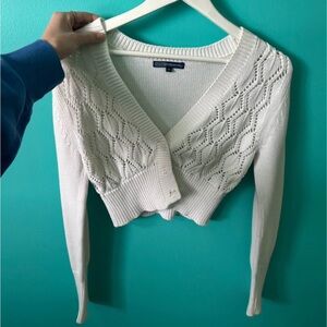 Elegant Cream Knit Cardigan